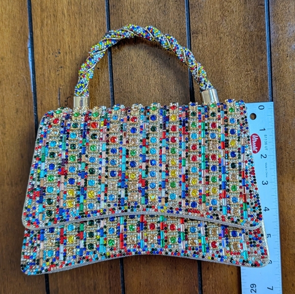 Elegant Multicolor Rhinestone Handbag - Picture 13 of 13